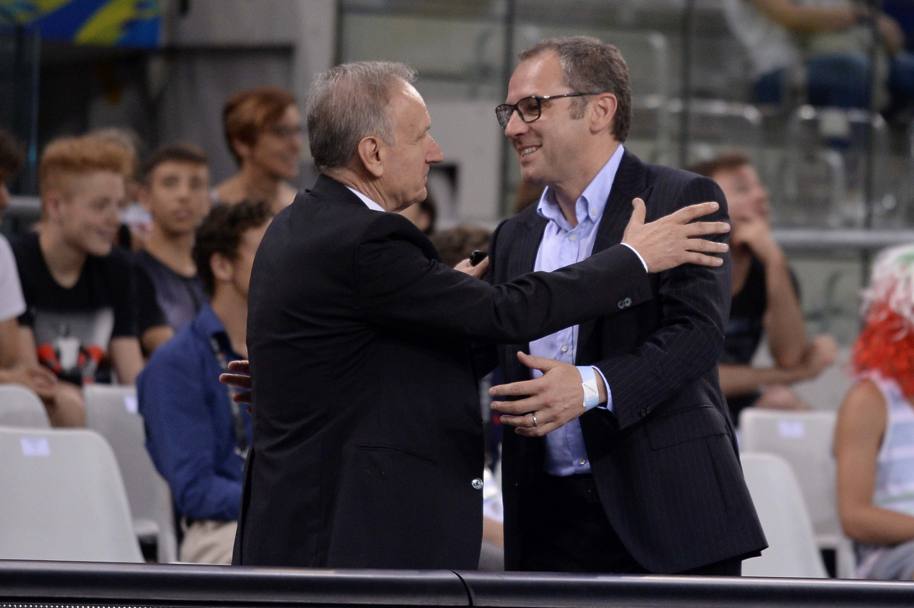 Il presidente Gianni Petrucci con l’ex dirigente Ferrari Stefano Domenicali. Ciamillo